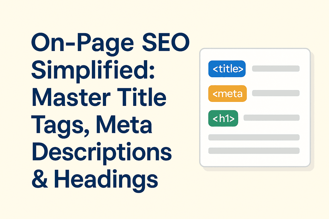 On-Page SEO Simplified: Master Title Tags, Meta Descriptions & Headings